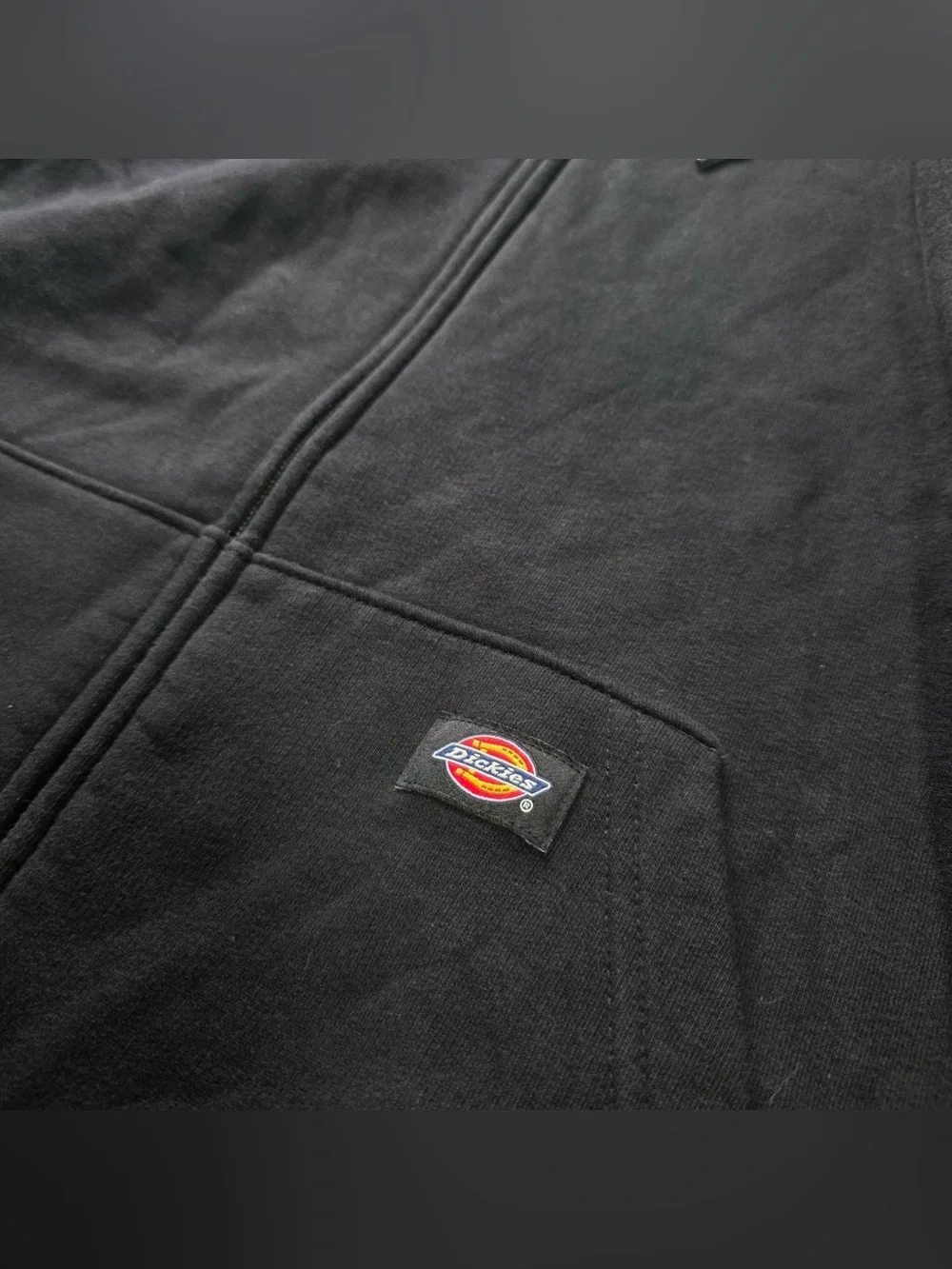 Dickies Men's Black Full-Zip Hooded Sweatshirt Size L